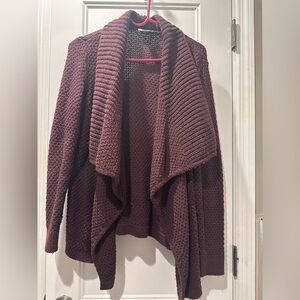 LOFT Deep Burgundy Cardigan